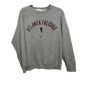Vintage 90's Nike Mens Gray NFL Atlanta Falcons Crew Neck Sweatshirt Medium
